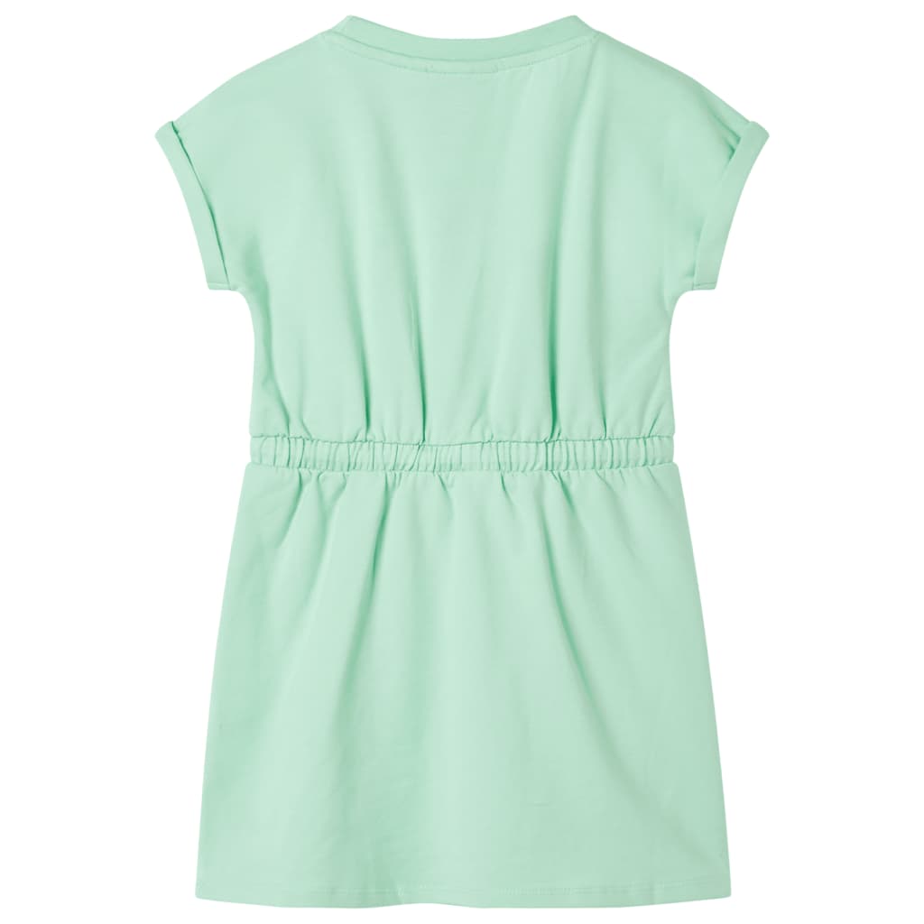 Vidaxl children's dress with drawstring 104 bright green