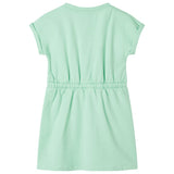 Vidaxl children's dress with drawstring 104 bright green