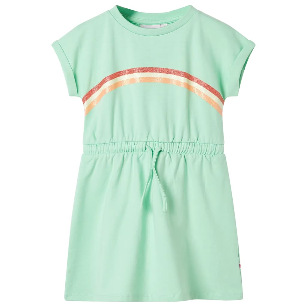 Vidaxl children's dress with drawstring 116 bright green