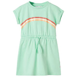 Vidaxl children's dress with drawstring 116 bright green
