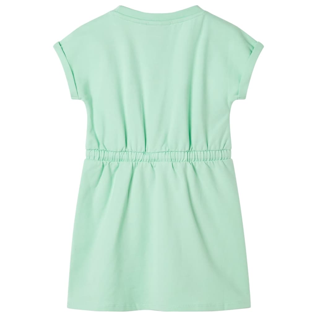 Vidaxl children's dress with drawstring 128 bright green