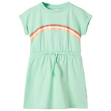 Vidaxl children's dress with drawstring 140 bright green
