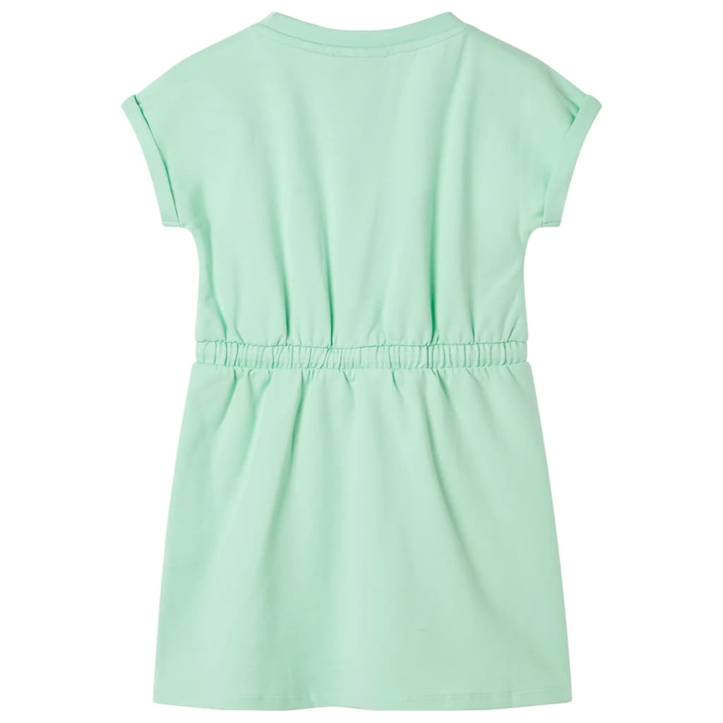 Vidaxl children's dress with drawstring 140 bright green