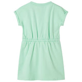 Vidaxl children's dress with drawstring 140 bright green