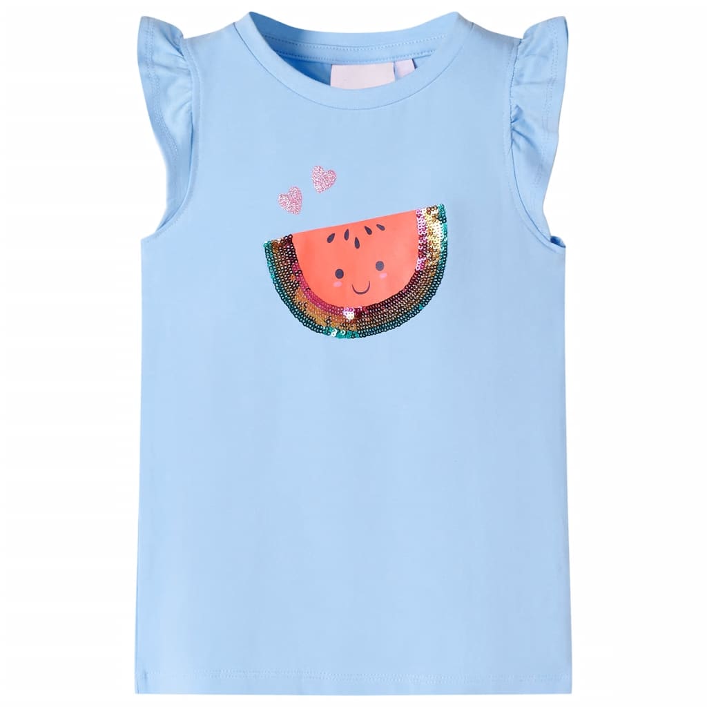 Vidaxl Children's shirt with ruffles on the sleeves 92 light blue