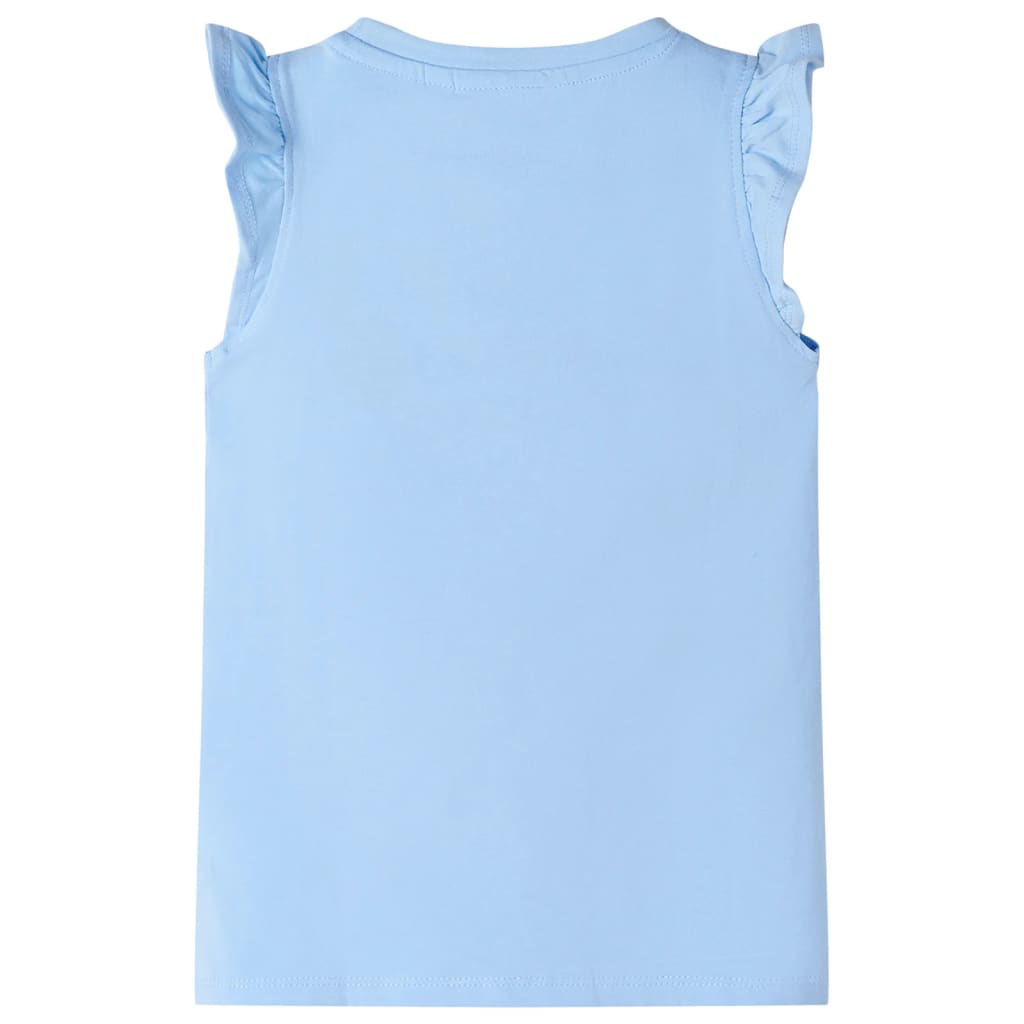 Vidaxl Children's shirt with ruffles on the sleeves 92 light blue