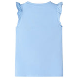 Vidaxl Children's shirt with ruffles on the sleeves 104 light blue