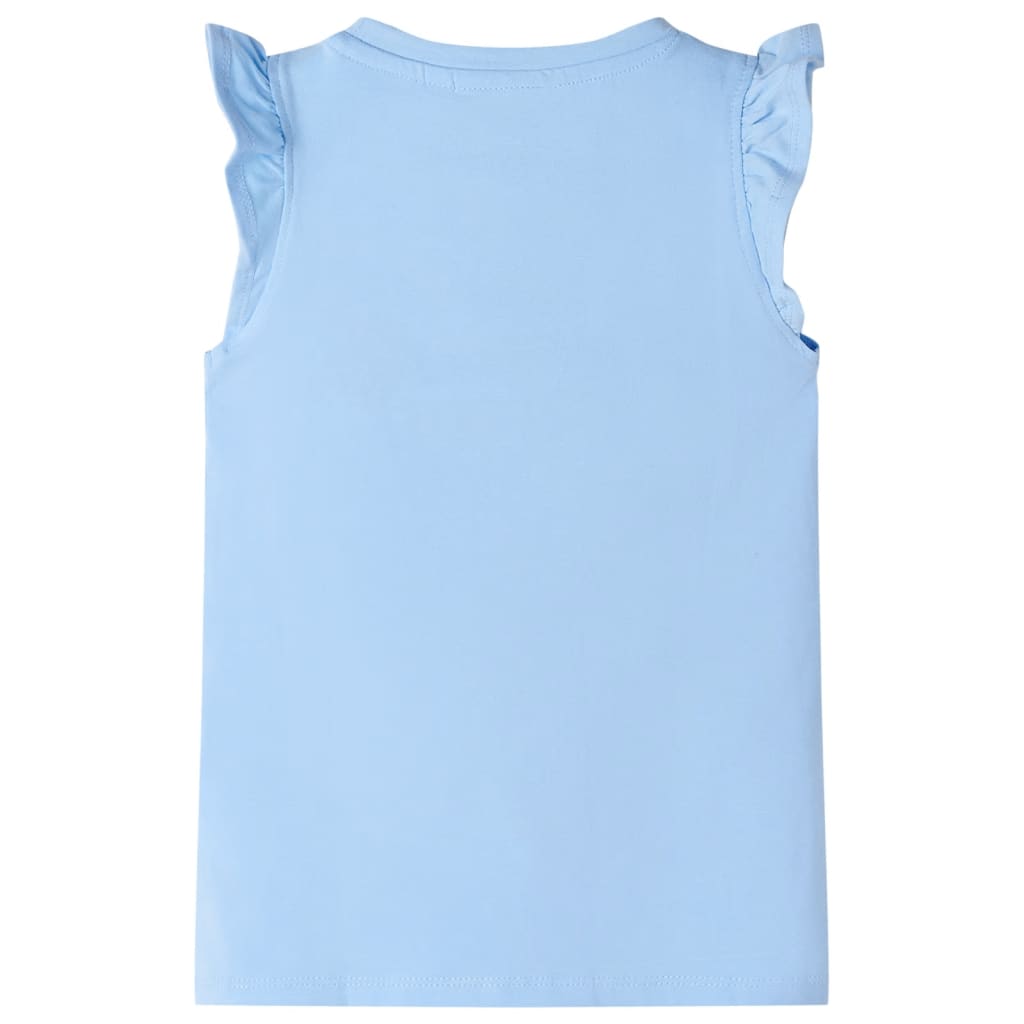 Vidaxl Children's shirt with ruffles on the sleeves 116 light blue