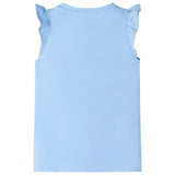 Vidaxl Children's shirt with ruffles on the sleeves 116 light blue