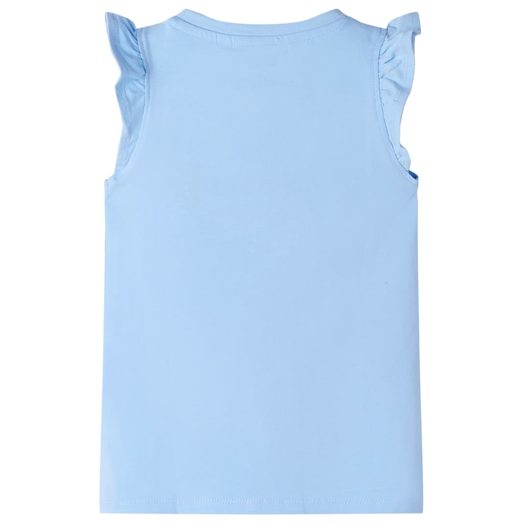Vidaxl Children's shirt with ruffles on the sleeves 128 light blue