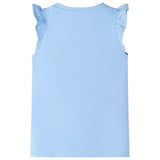 Vidaxl Children's shirt with ruffles on the sleeves 128 light blue