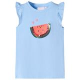 Vidaxl Children's shirt with ruffles on the sleeves 140 light blue