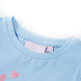 Vidaxl Children's shirt with ruffles on the sleeves 140 light blue