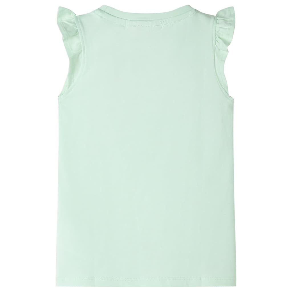 Vidaxl Children's shirt with ruffles on the sleeves 104 Soft green