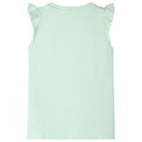 Vidaxl Children's shirt with ruffles on the sleeves 104 Soft green