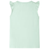 Vidaxl Children's shirt with ruffles on the sleeves 116 soft green