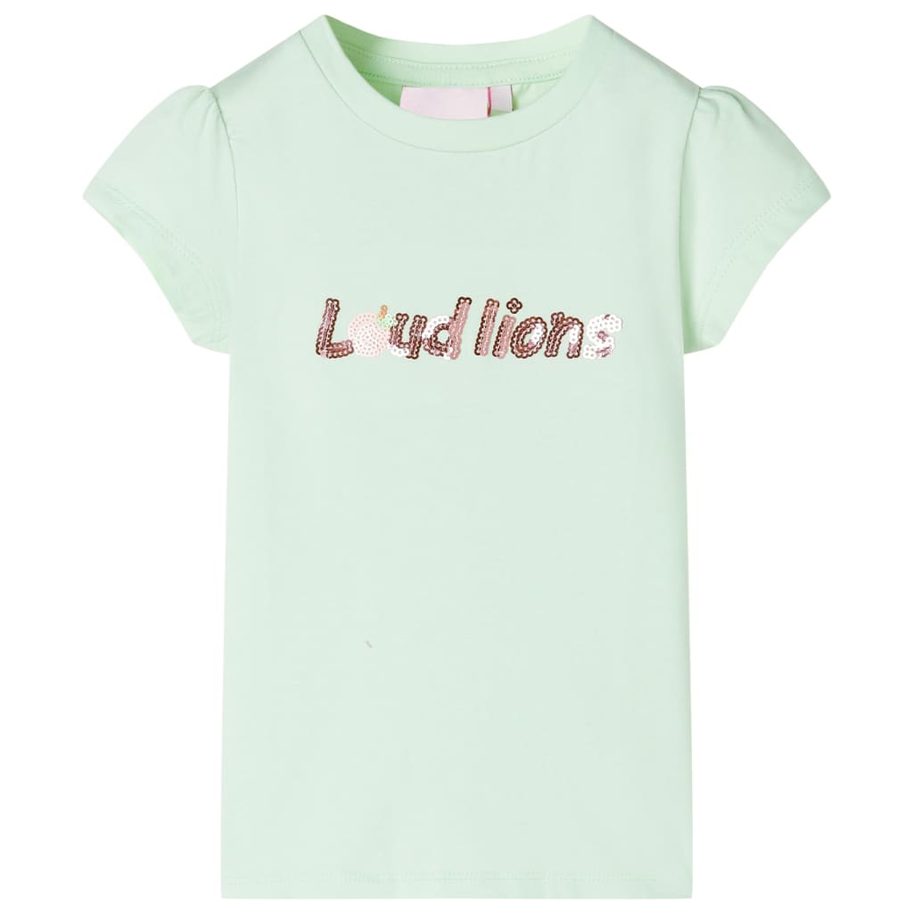Vidaxl children's shirt with cap sleeves 92 soft green