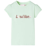 Vidaxl children's shirt with cap sleeves 92 soft green