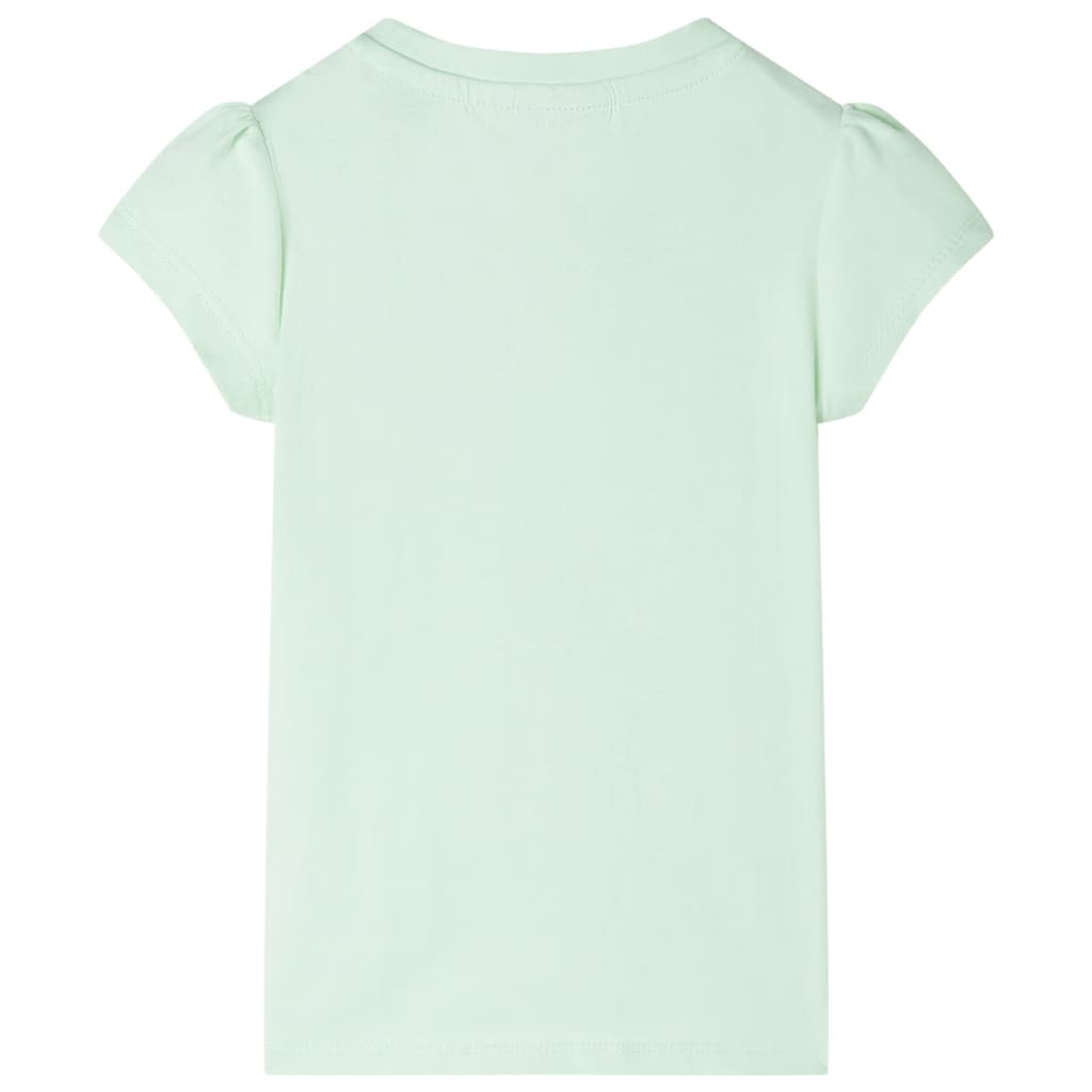 Vidaxl children's shirt with cap sleeves 104 soft green