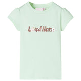 Vidaxl children's shirt with cap sleeves 116 soft green