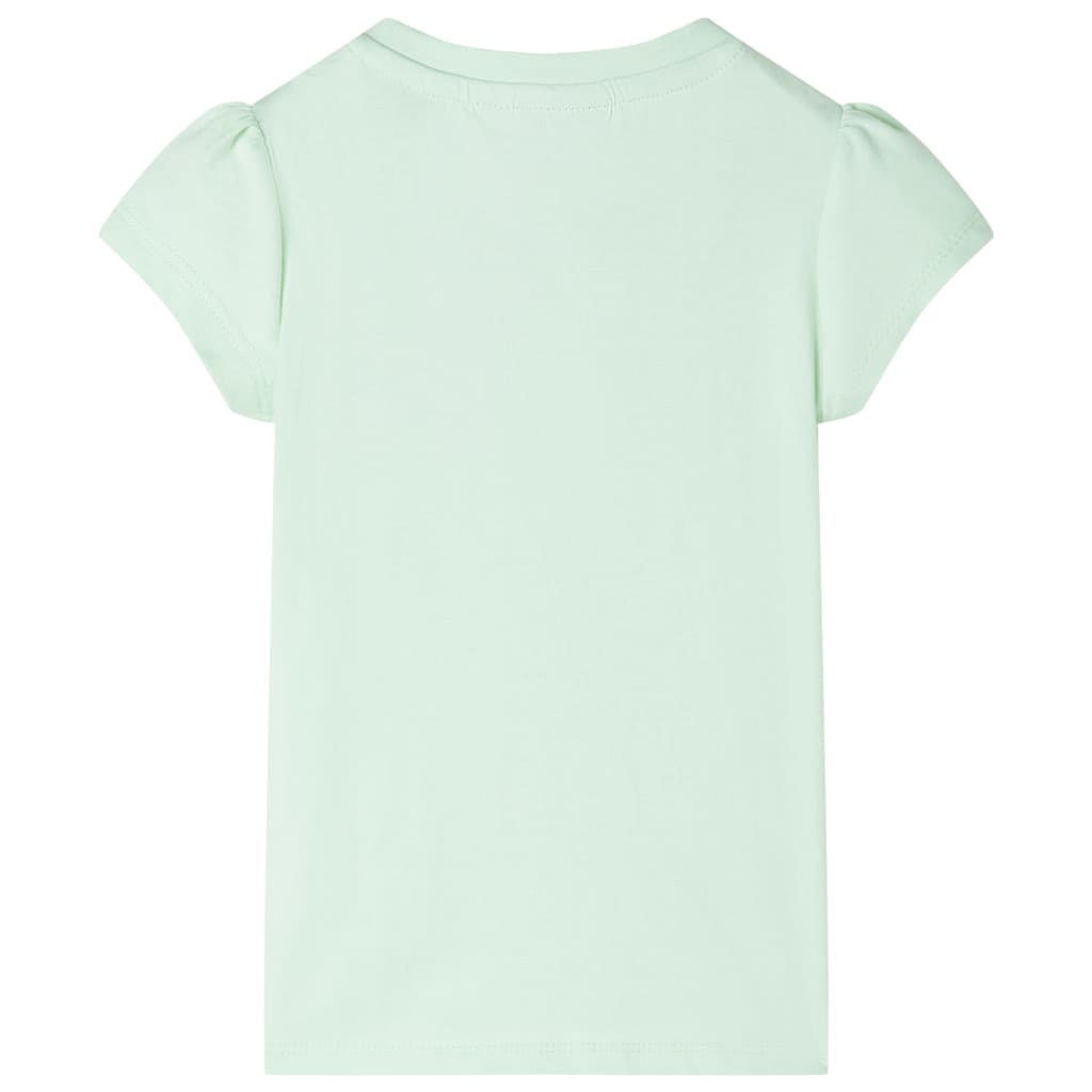 Vidaxl children's shirt with cap sleeves 116 soft green