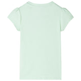 Vidaxl children's shirt with cap sleeves 116 soft green