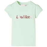 Vidaxl children's shirt with cap sleeves 128 soft green