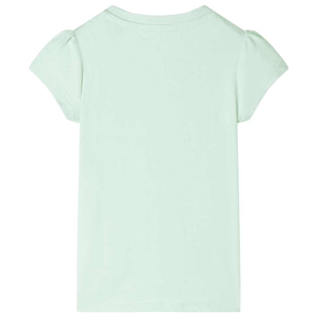 Vidaxl children's shirt with cap sleeves 128 soft green