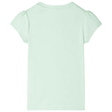 Vidaxl children's shirt with cap sleeves 128 soft green