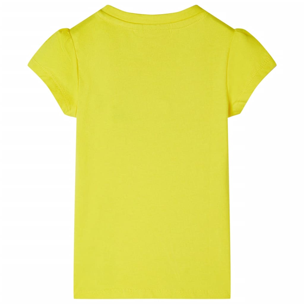 Vidaxl children's shirt with cap sleeves 104 bright yellow