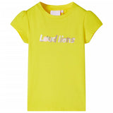 Vidaxl children's shirt with cap sleeves 140 bright yellow