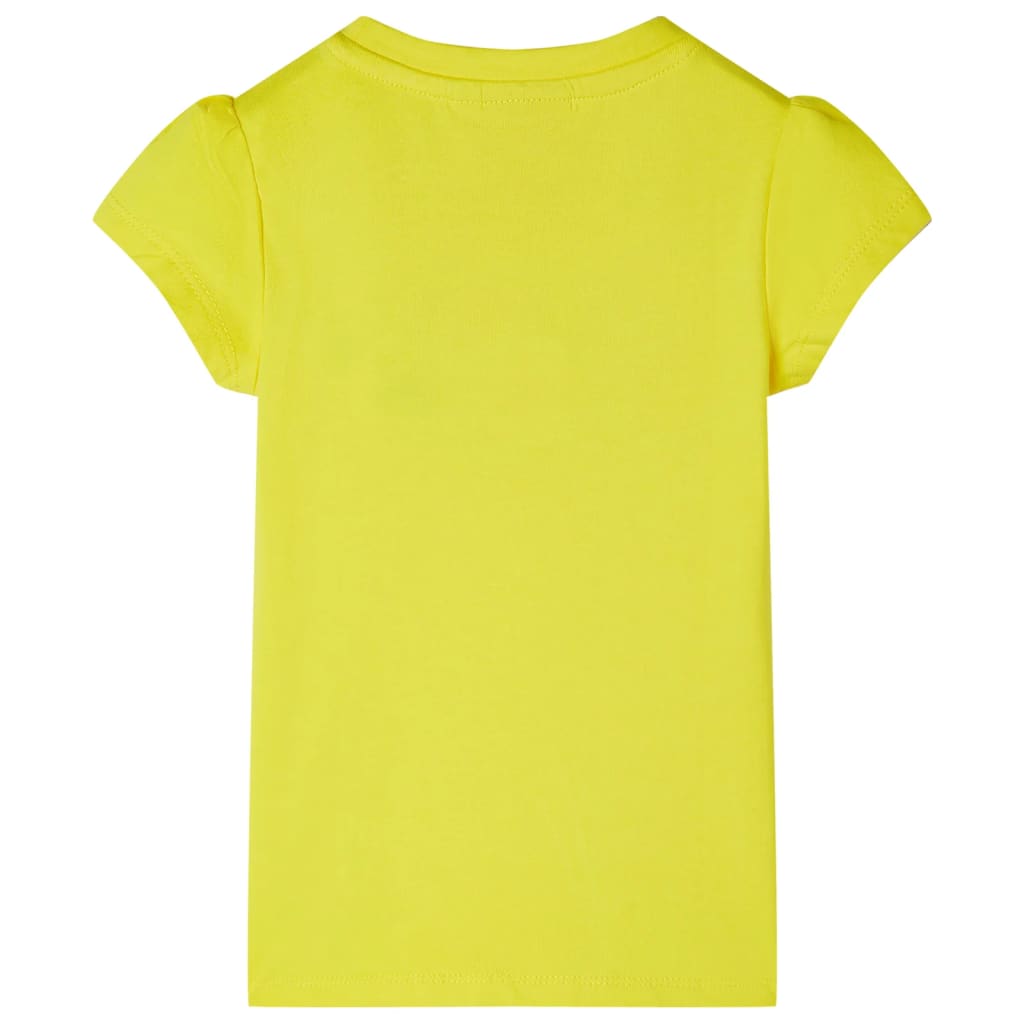 Vidaxl children's shirt with cap sleeves 140 bright yellow