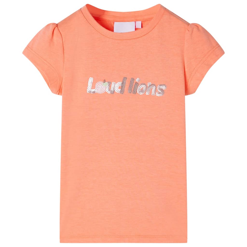 VidaXL children's shirt with cap sleeves 104 neonoranje