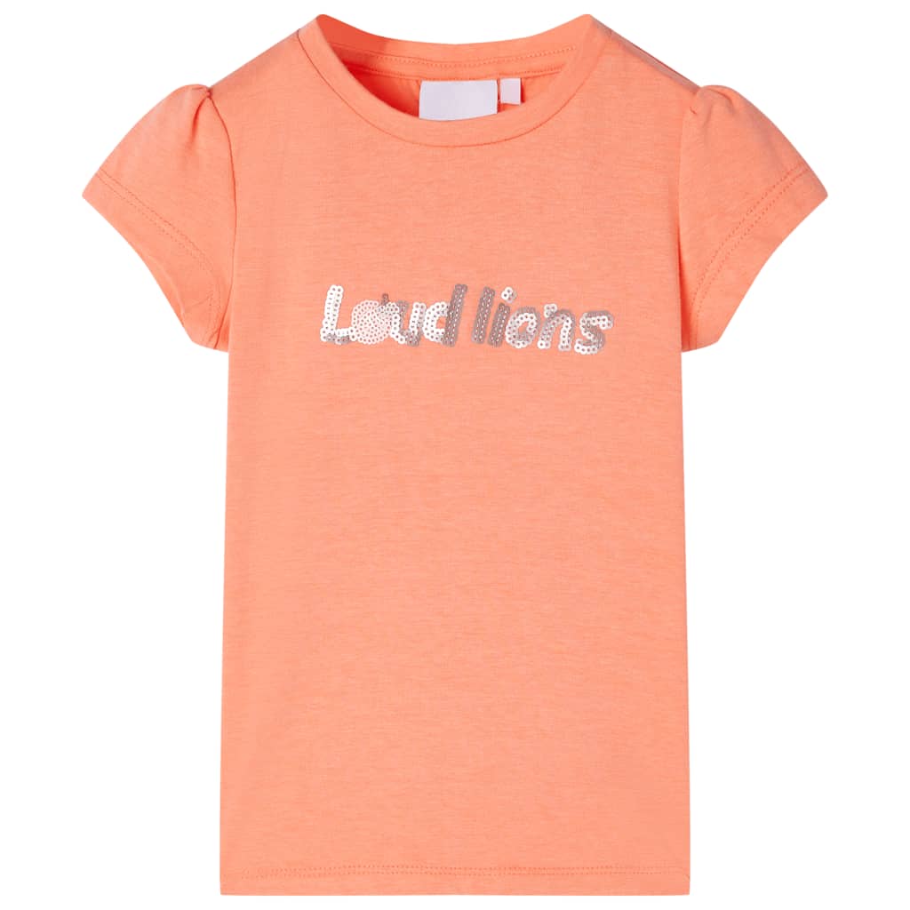 Vidaxl Kanner Shirt mat Cap Sleeves 116 Neonoranje