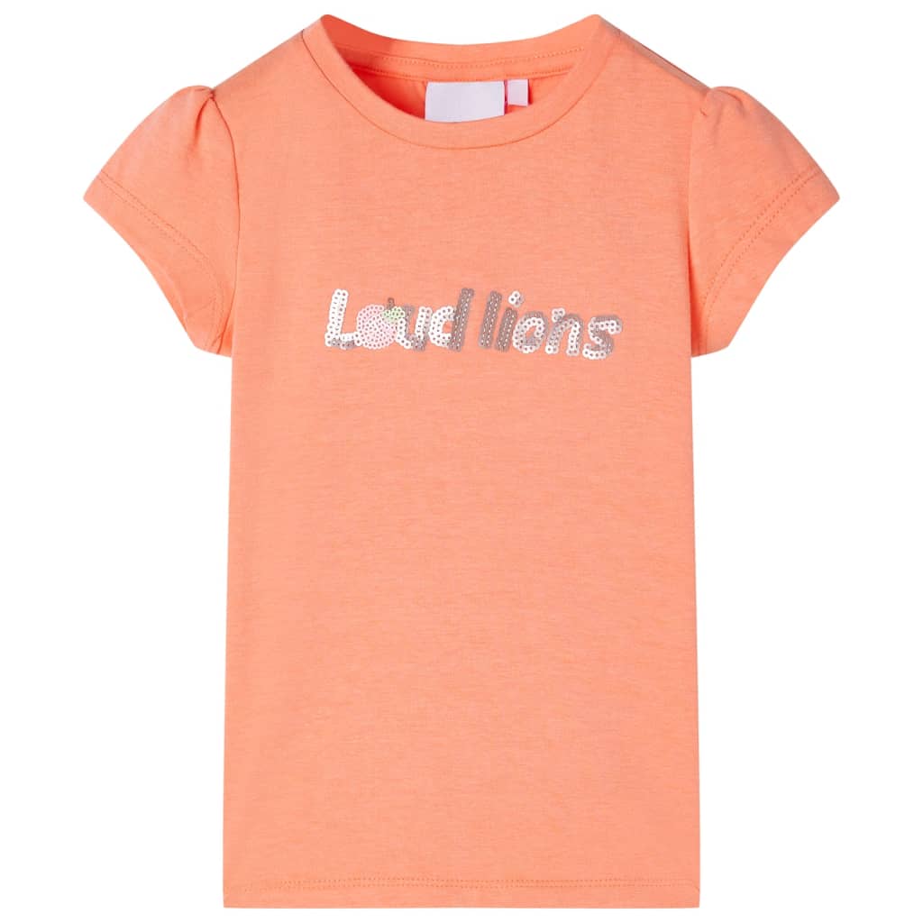 Vidaxl Children's shirt with cap sleeves 128 neonoranje