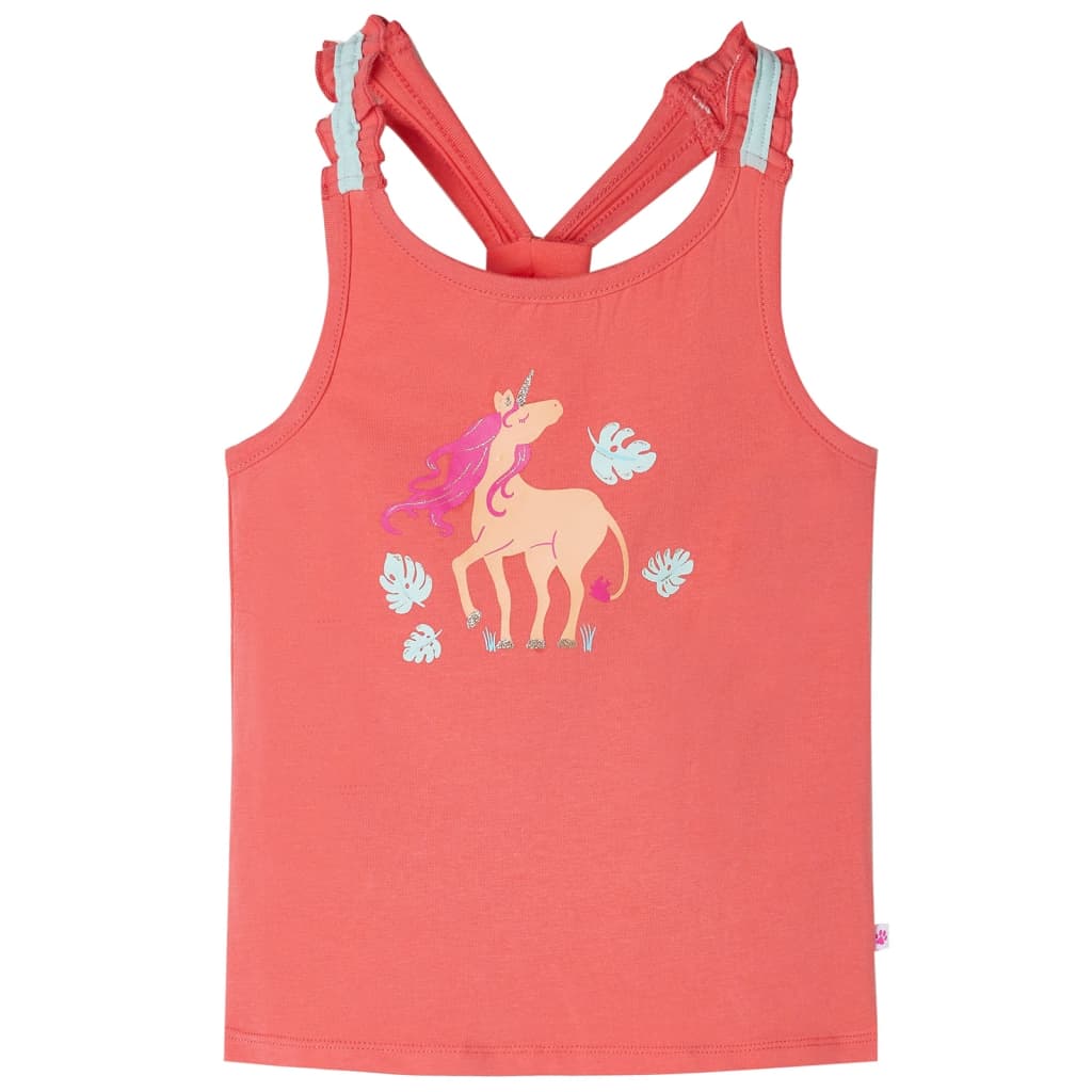Vidaxl Children's top 92 coral -colored