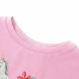 Vidaxl Kanner Shirt mat kuerzen Ärmelen 104 hell rosa
