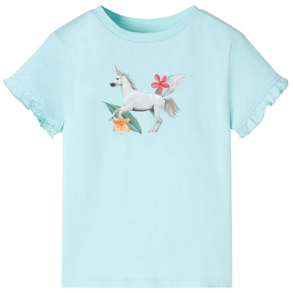 Vidaxl children's shirt with short sleeves 128 light sea blue