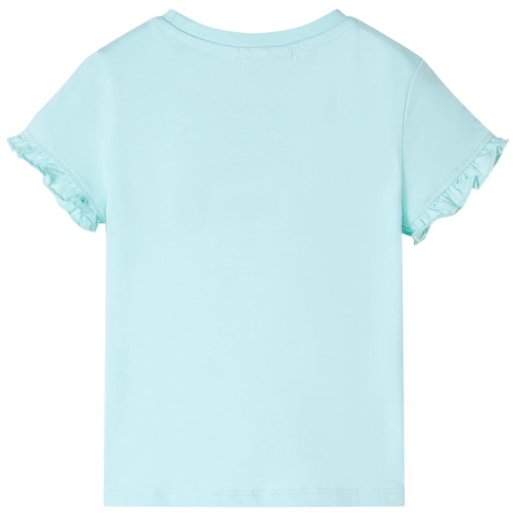Vidaxl children's shirt with short sleeves 128 light sea blue