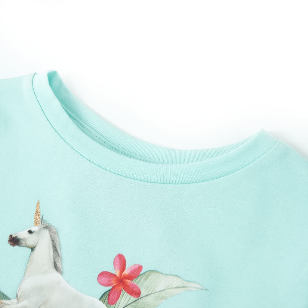 Vidaxl children's shirt with short sleeves 128 light sea blue