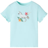 Vidaxl children's shirt with short sleeves 140 light sea blue