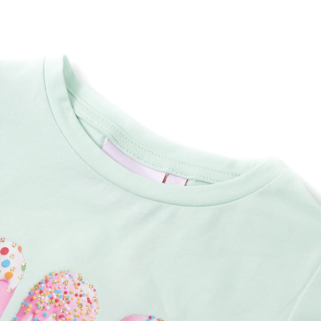 Vidaxl børneshirt 140 let mynte