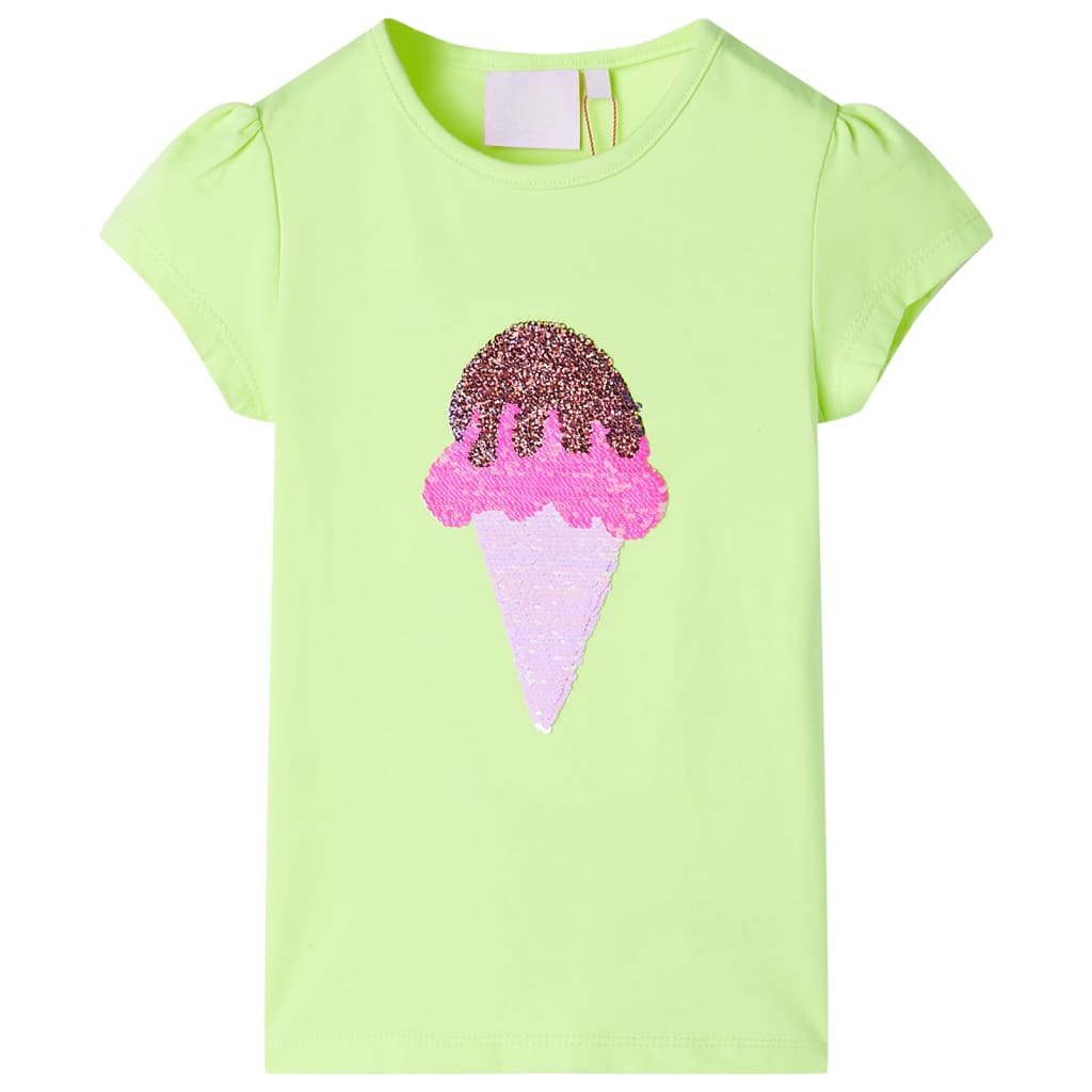 Vidaxl børneshirt 140 Neongeel