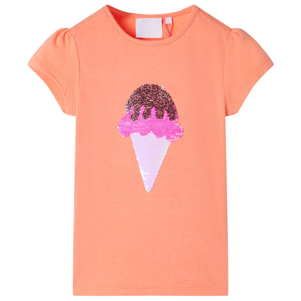 Vidaxl børneshirt 104 Neonoranje
