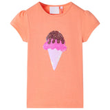 Vidaxl børneshirt 104 Neonoranje