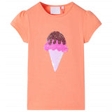Vidaxl børneshirt 128 Neonoranje