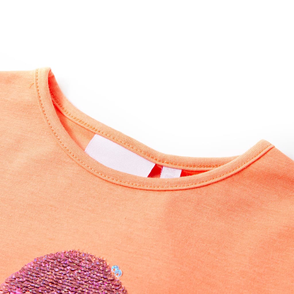 Vidaxl børneshirt 140 Neonoranje