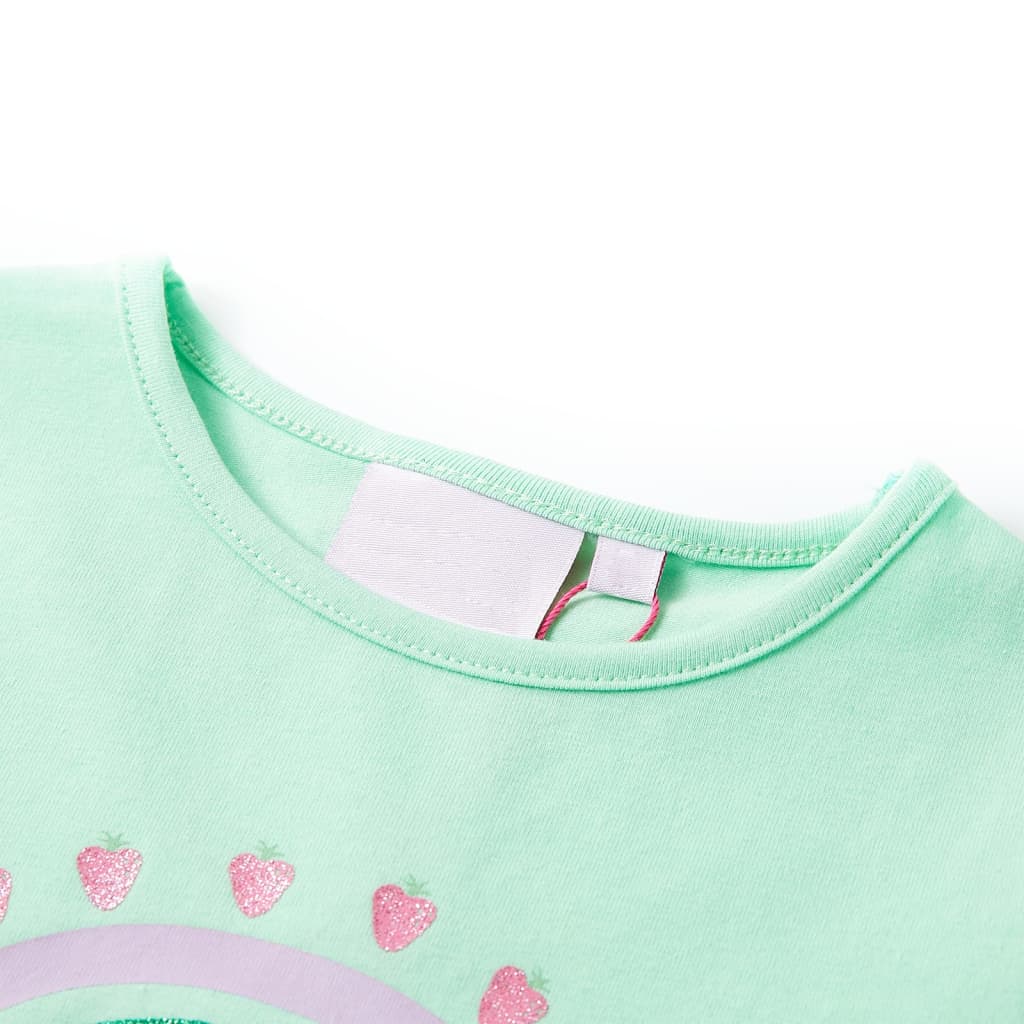 Vidaxl Camisa para niños 116 Verde brillante