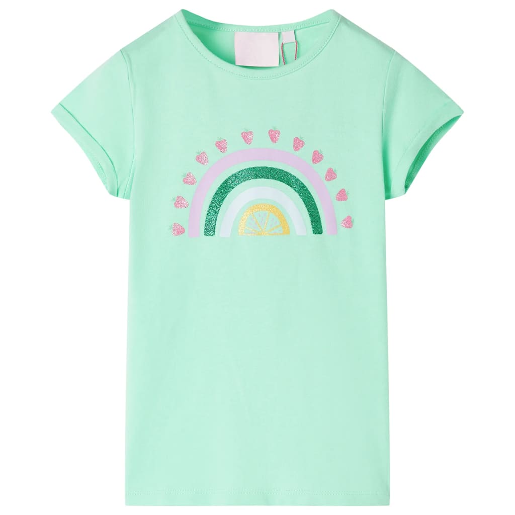 Vidaxl Camisa para niños 128 Green brillante