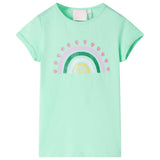 Vidaxl børneshirt 140 lysegrøn